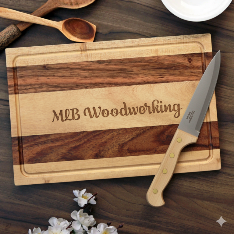 Custom Engraving – personalized cutting boards with engraved names, logos, or special messages.